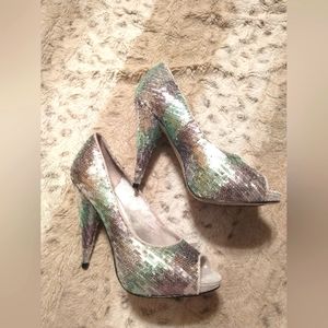 Le Chateau High Heel Sequin Shoes